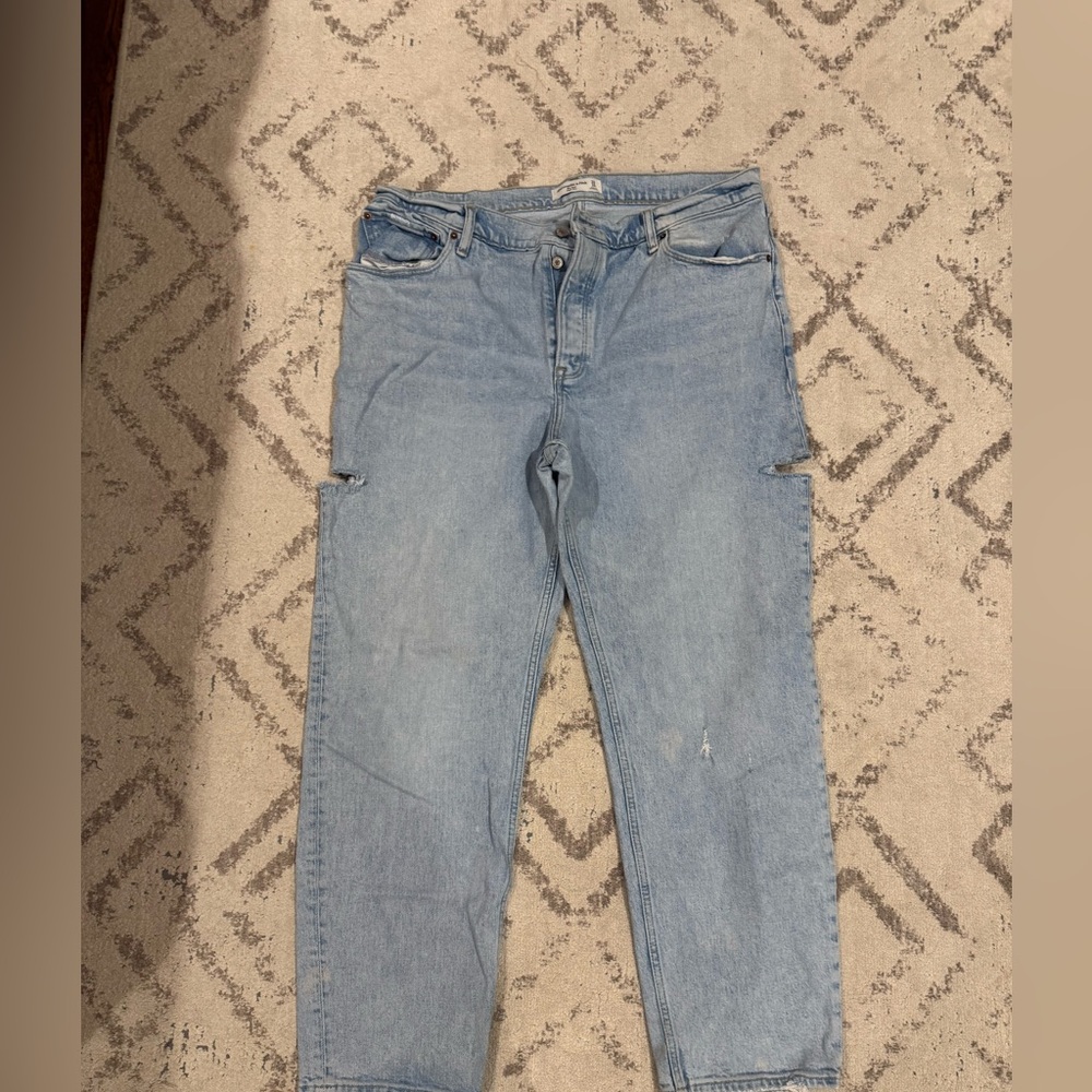 Abercrombie & Fitch Light Blue Boyfriend Jeans